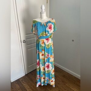 28 PALMS- Long Flower Dress